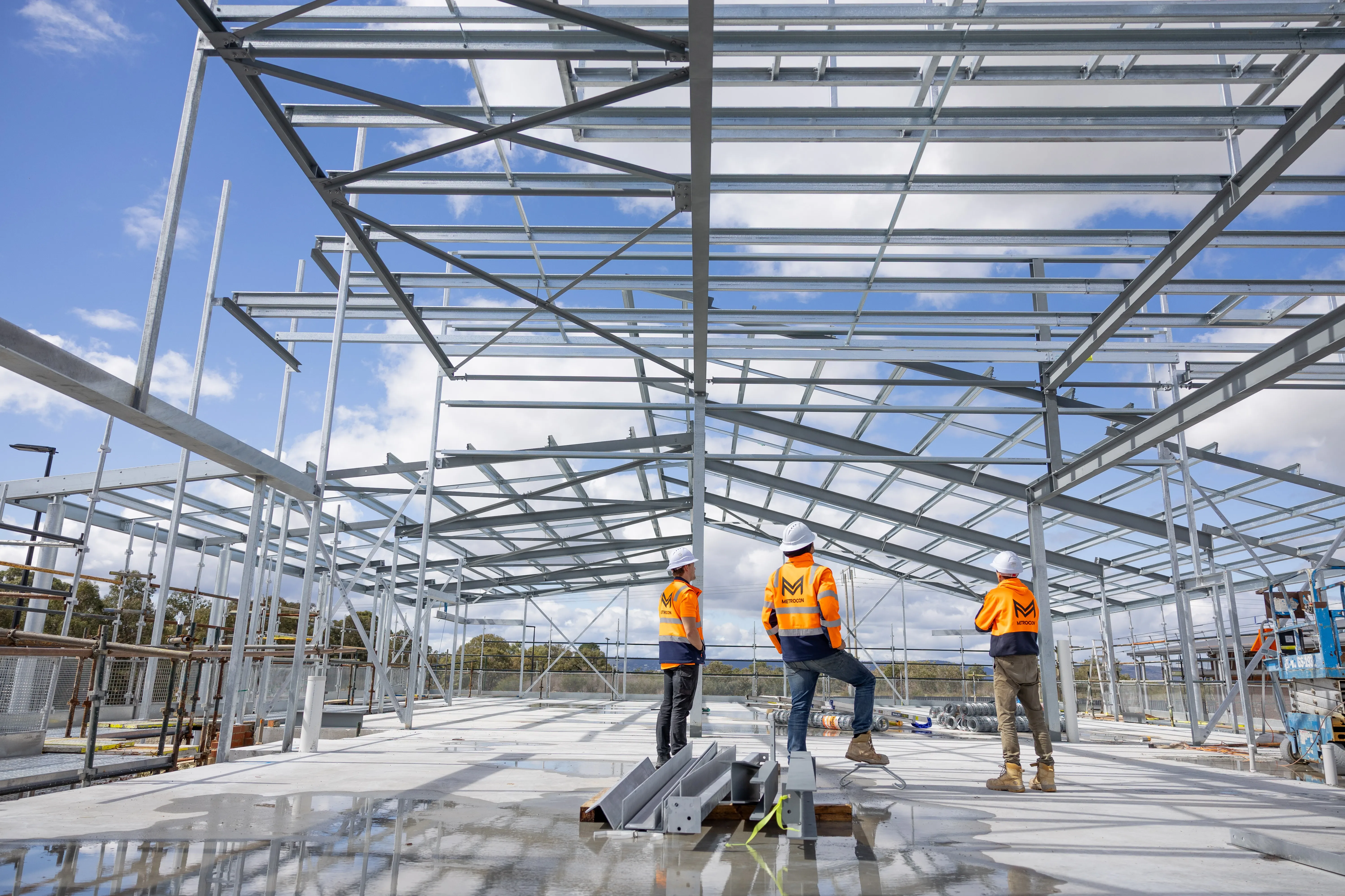 Metrocon staff on site at AIC Stage 2