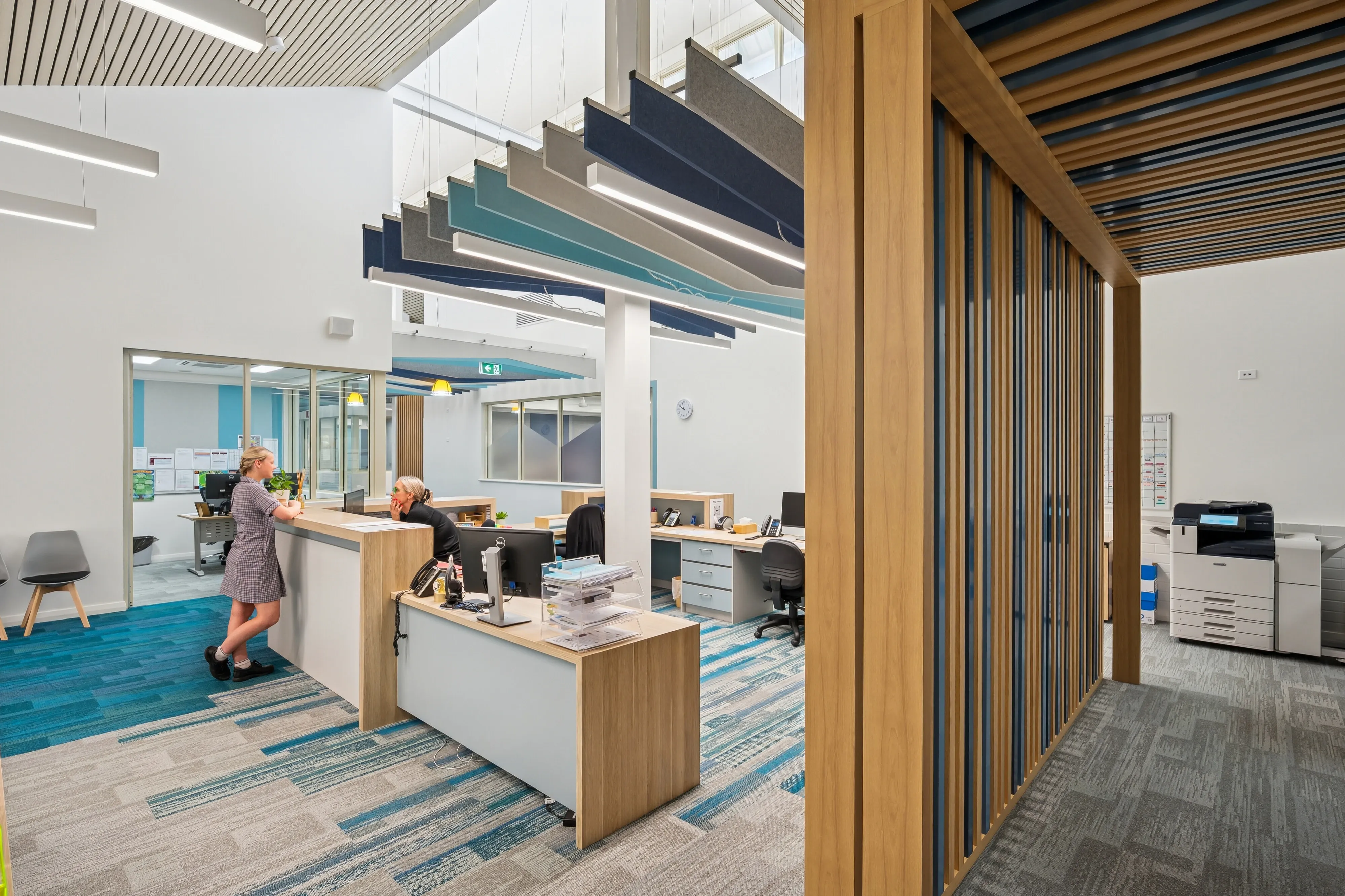 Photo of new student reception area at Mandurah Catholic College