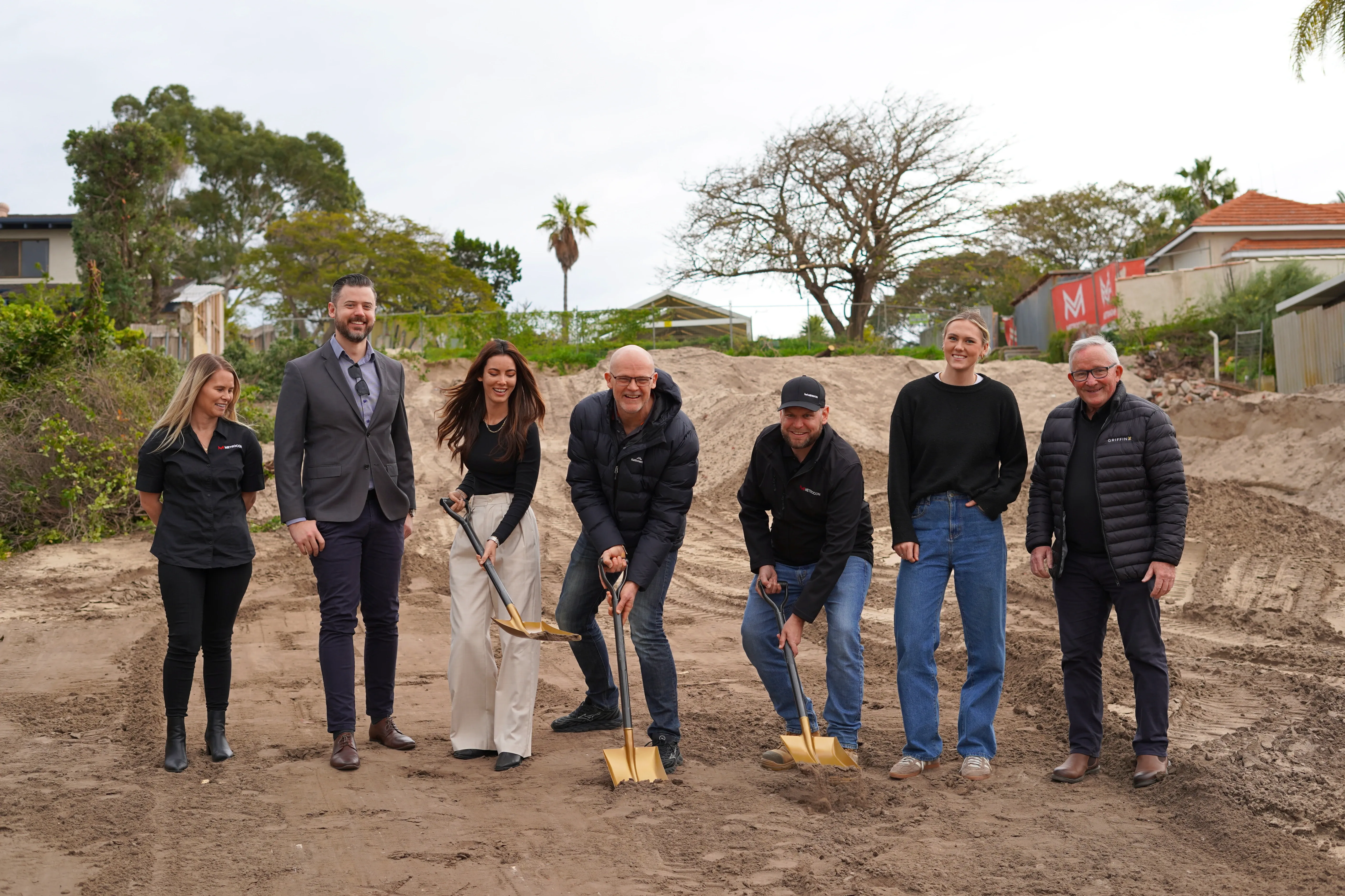 Photo of Metrocon and partners at soil turning ceremony in Scarborough for Sukha Residences