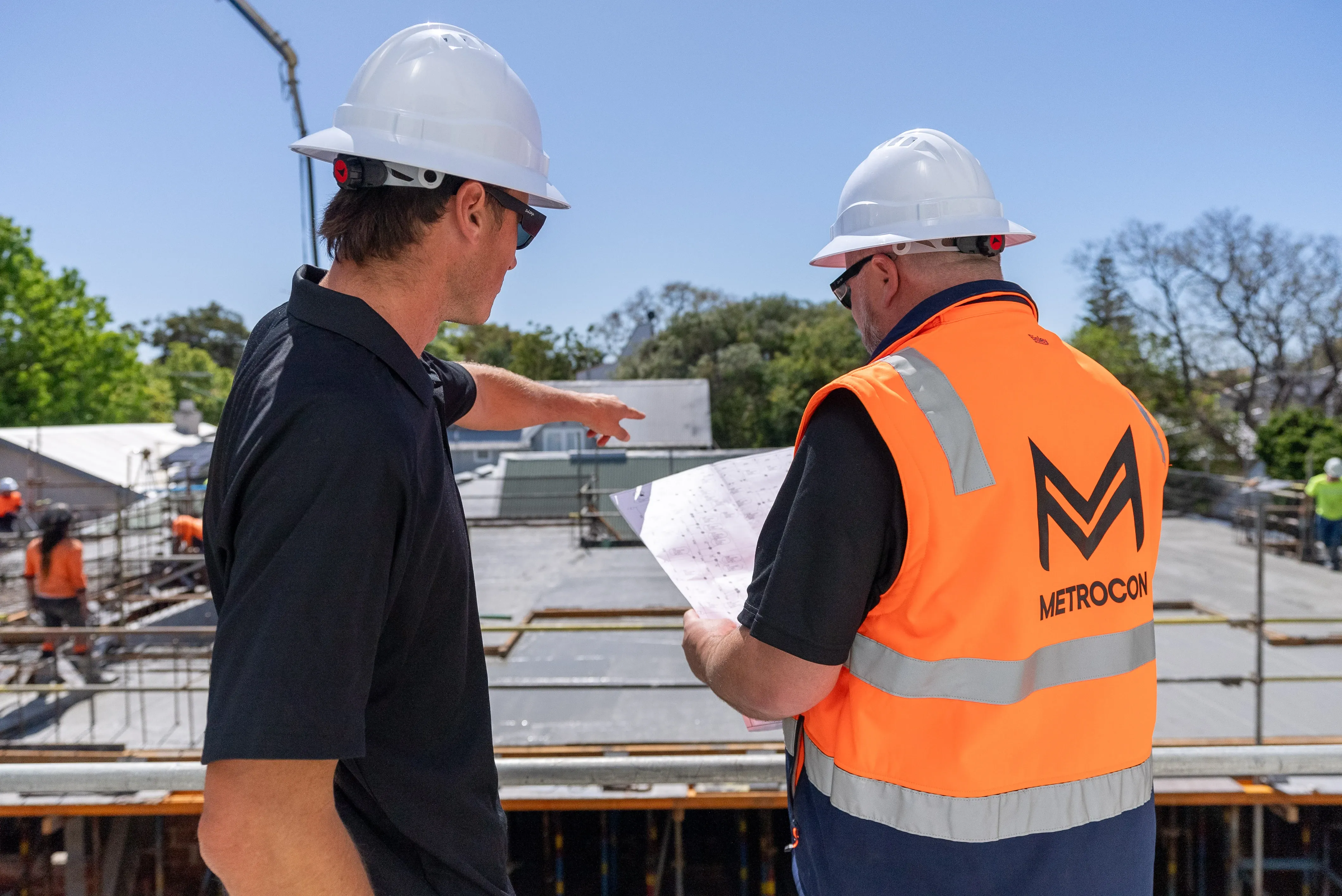 Metrocon project team on site at Cooper Street Mews