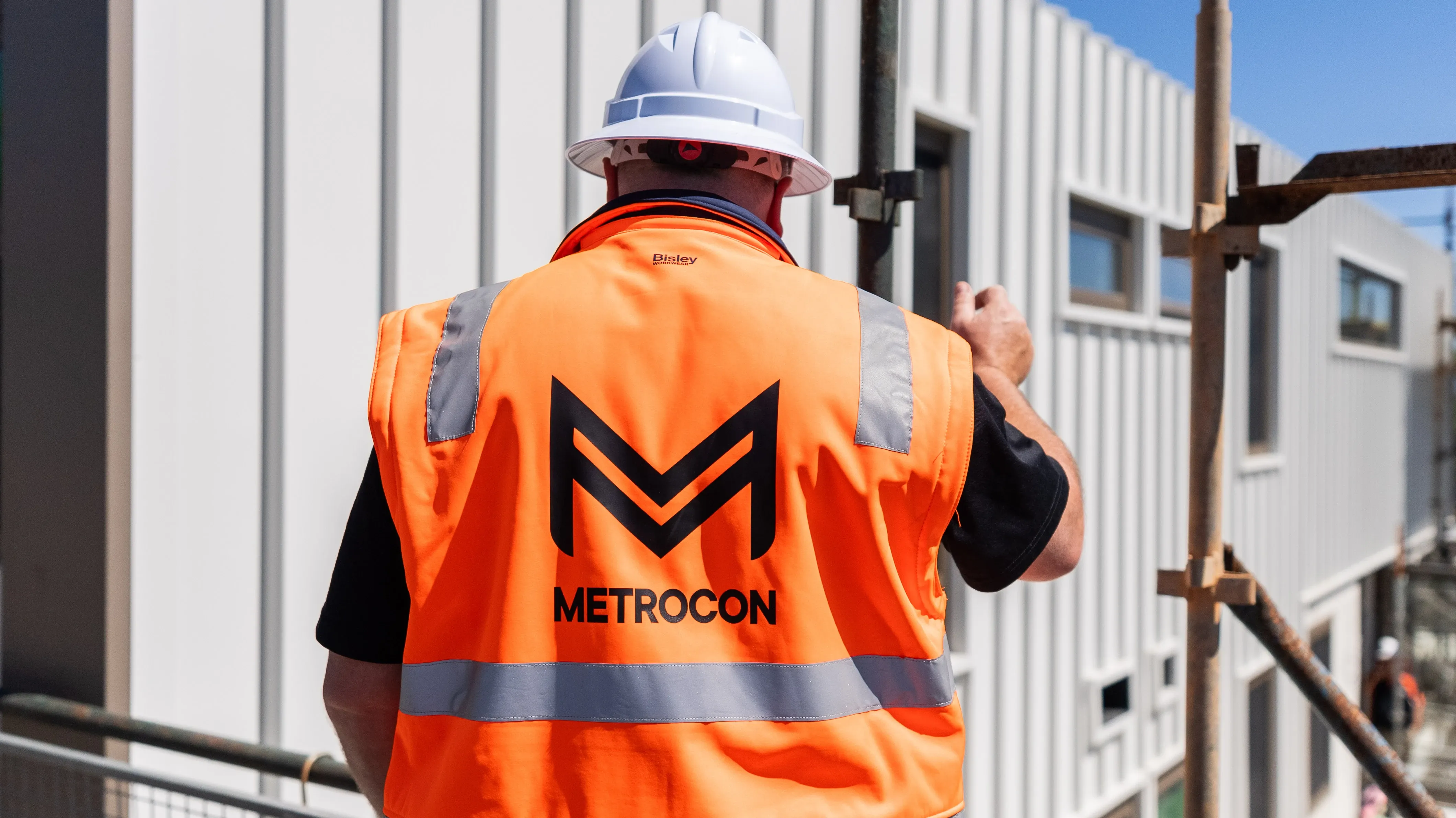 Drone shot of construction at 18 Cooper Street