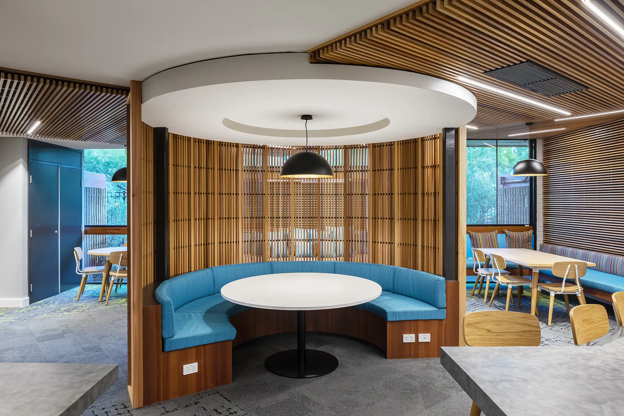 Photo of our fitout and refurbishment dining hall project for Trinity Residential College